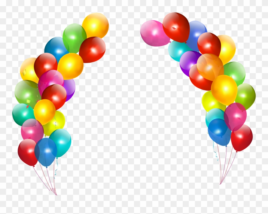 Dart Balloon Cliparts - Happy Birthday Balloons Png Transparent Png