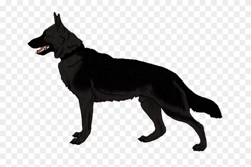 Dog Clipart German Shepherd - Clipart Dog Images Black And White - Png Download