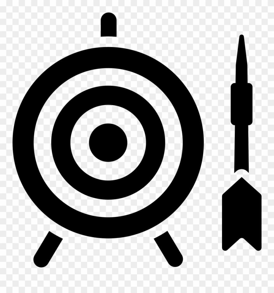 Dart And Target Of Concentric Circles Svg Png Icon - Ville De Saint Etienne Clipart