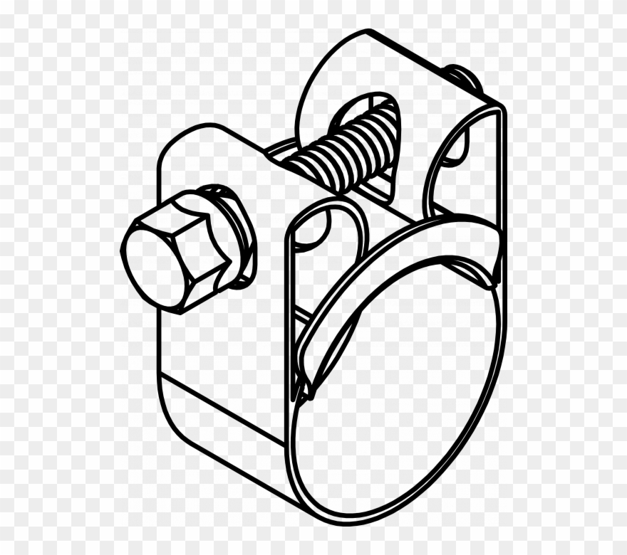 Drawing Clamps Hose - Drawing Clipart