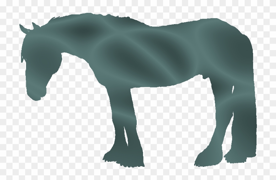 Running Draft Horse Black And White Illustration Royalty - Draft Horse Silhouette Clipart