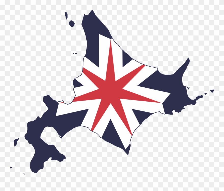 Flag Map Of Hokkaido Prefecture - Japan Prefectures Flag Map Clipart
