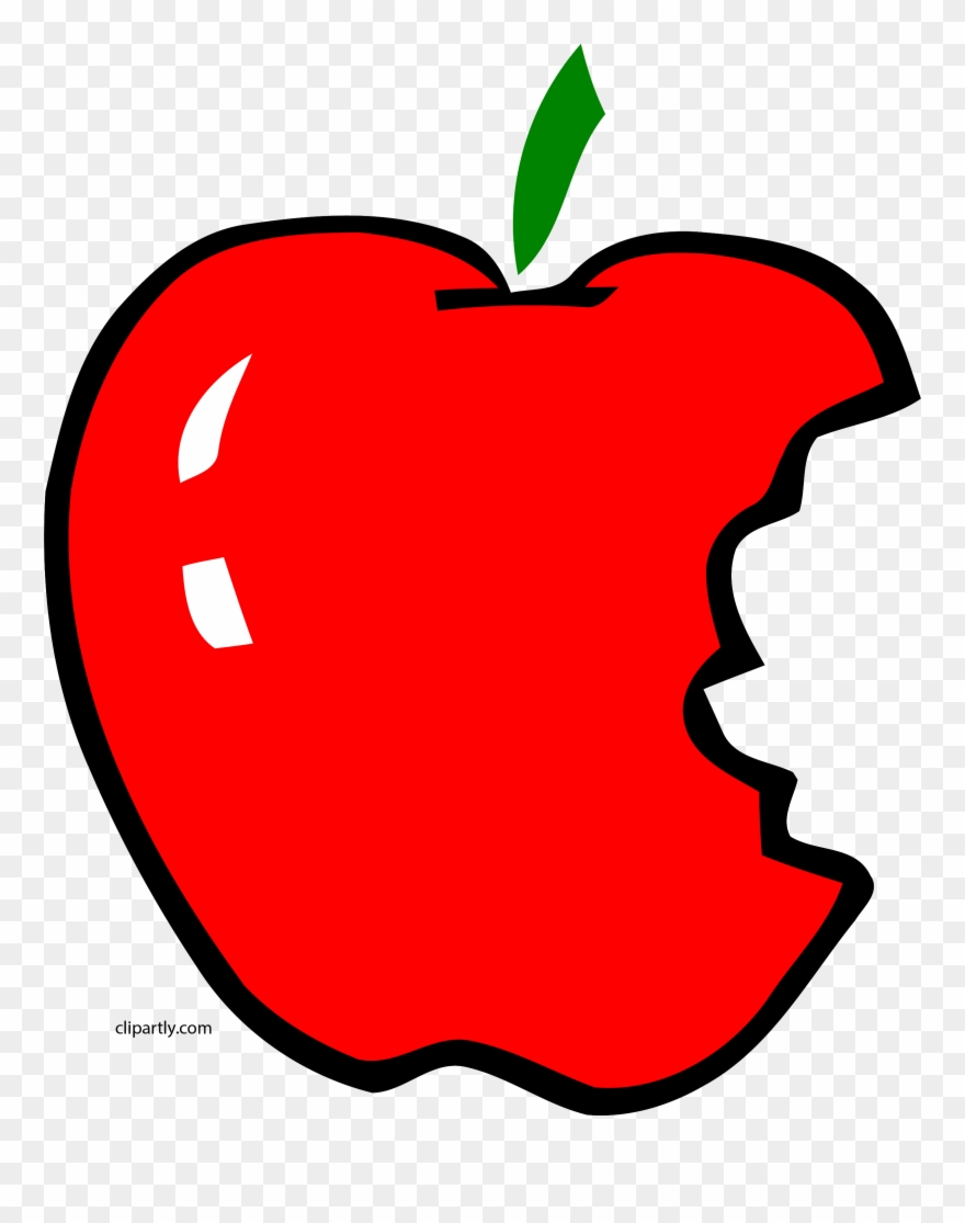 Apl Bite Apple Clipart Png - Bitten Apple Clip Art Transparent Png