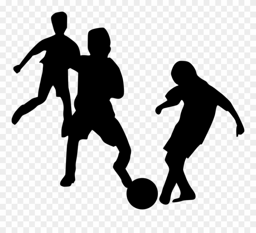 Silhouette Football Player 6, Buy Clip Art - Siluetas De Personas Jugando Futbol - Png Download