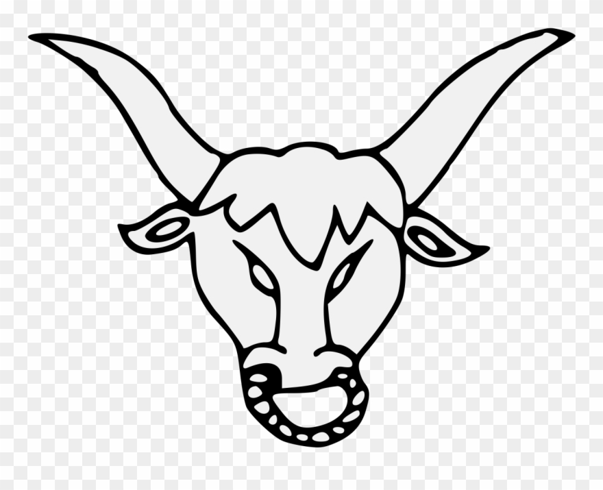 Cattle Horn Line Art - Cuernos De Buey Dibujo Clipart