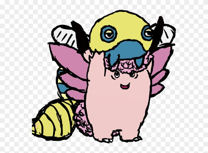 Clefable Holding A Dunsparce Clipart