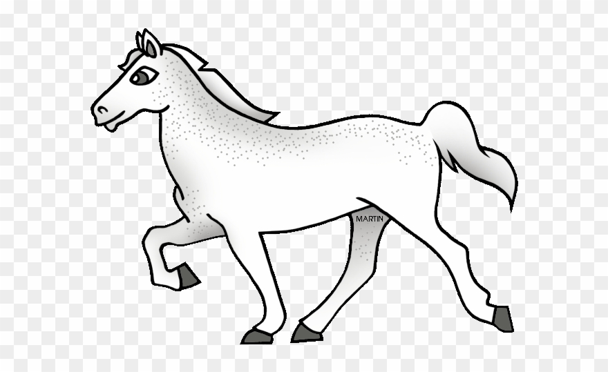 State Horse Of Alabama - Line Art Clipart