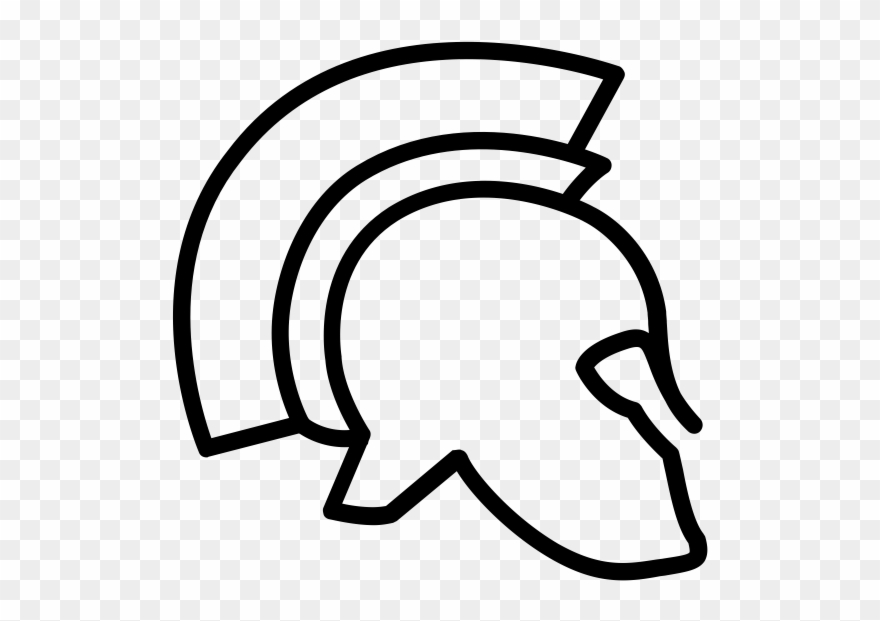 White Spartan Helmet Png Clipart