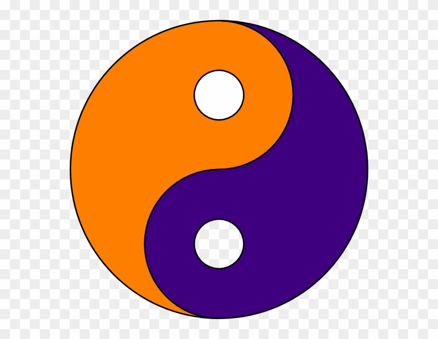 Gold And Purple Yin Yang Clipart