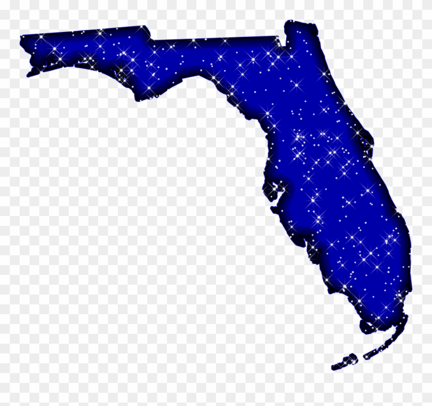 Download Tiff* File - Florida Outline Blue Clipart