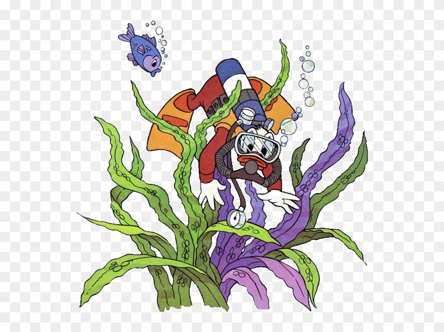 Donald Duck Beach Clipart Playhouse Disney Games Jojo's - Donald Duck Scuba Diving - Png Download
