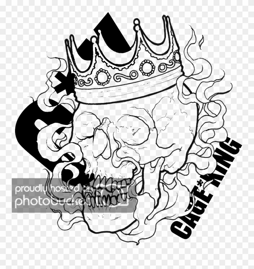 Drawing Of Skulls With Crown - Skull With Crown Clipart