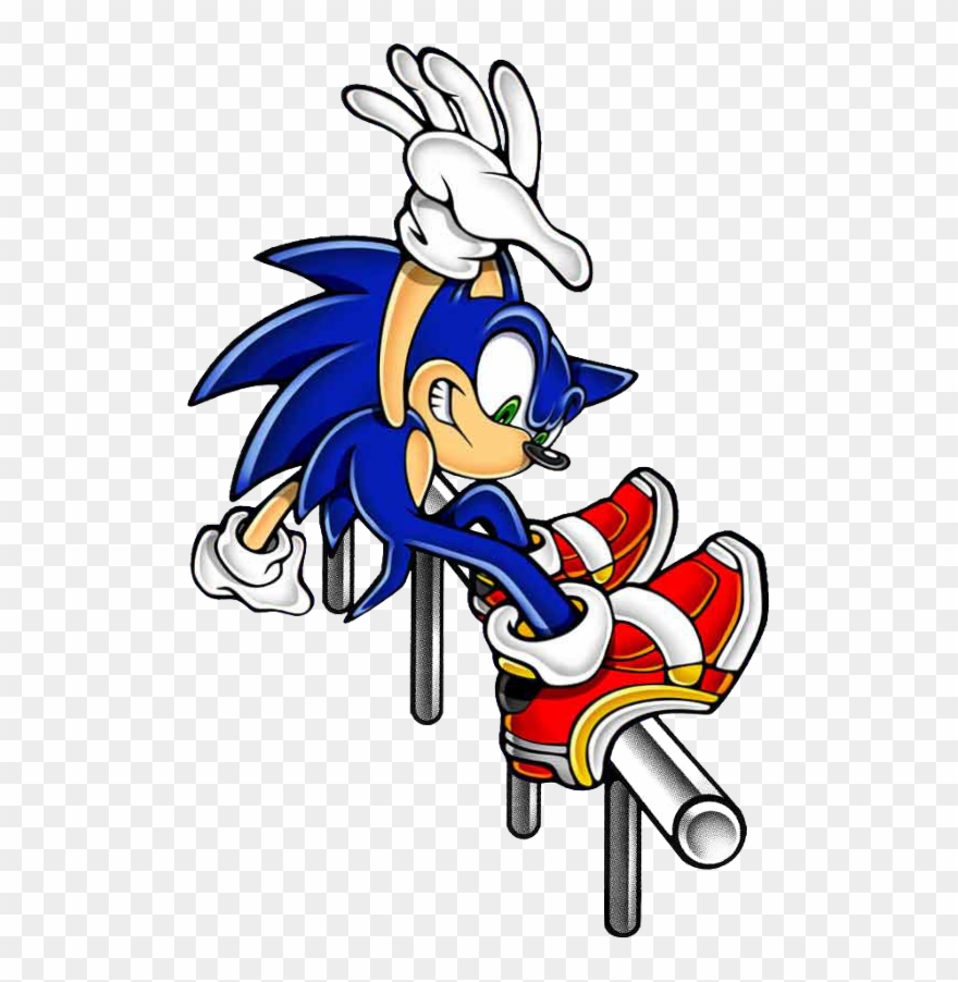 Adventure 2 Sonic Grinding - Sonic The Hedgehog Grinding Clipart