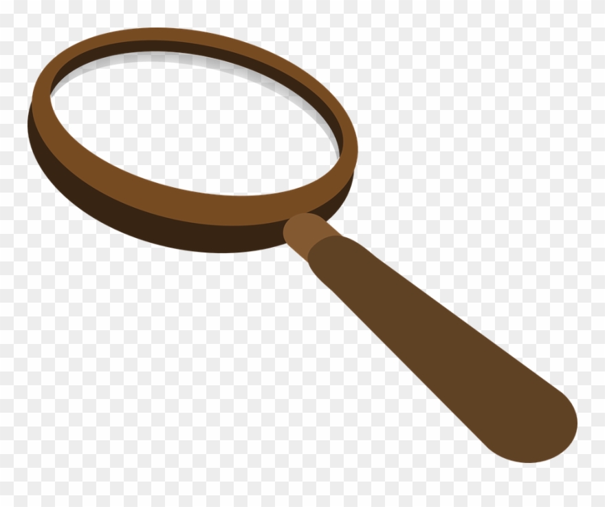 Brown Magnifying Glass Clipart - Png Download