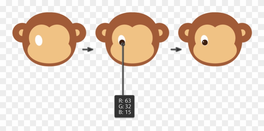 Creating The Left Eye - Cartoon Clipart