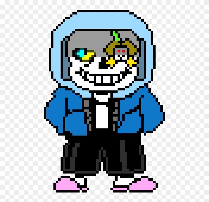 Sans And Flowey Strike In - Bad Time Sans Pixel Art Clipart