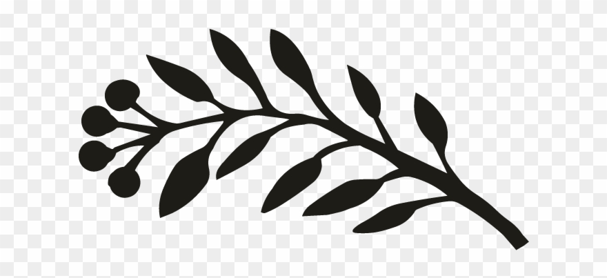 Greely - Black And White Leaf Border Png Clipart