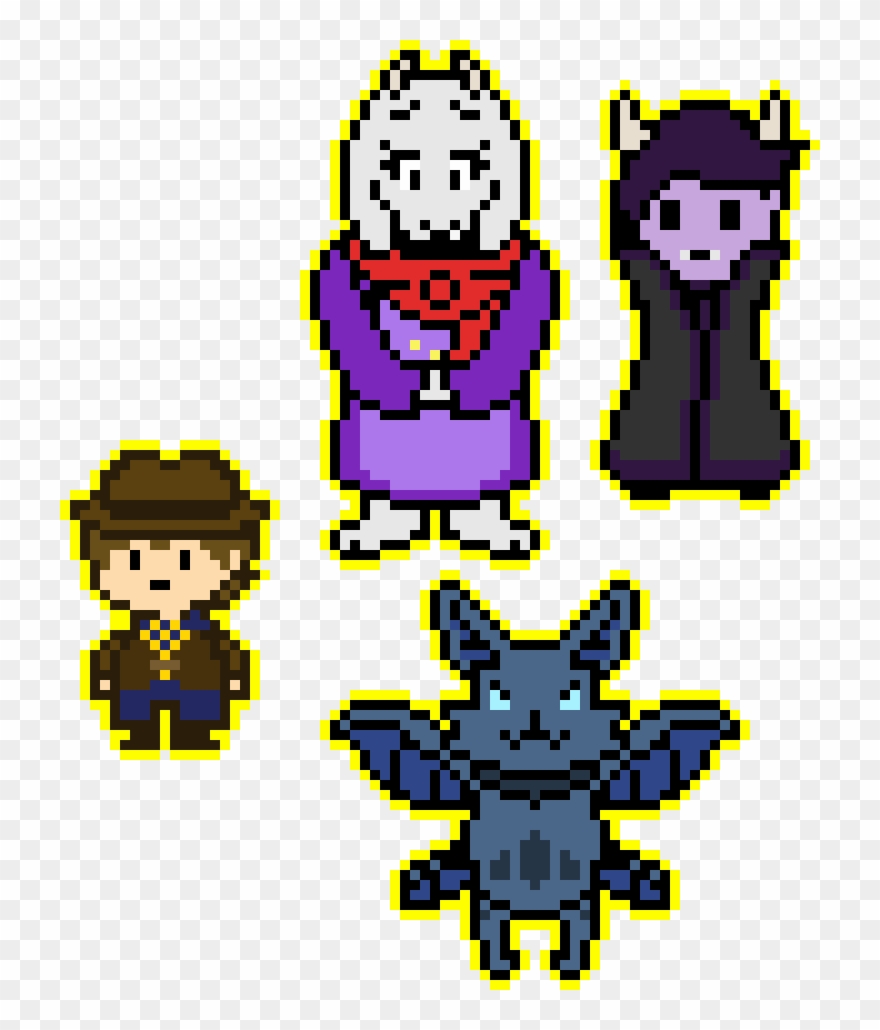 Yellow Characters Ones Except - Undertale Yellow Pixel Art Clipart