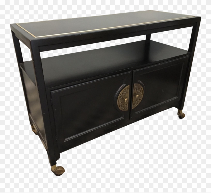 Black Asian Chinoiserie Server Cart - Chinoiserie Clipart