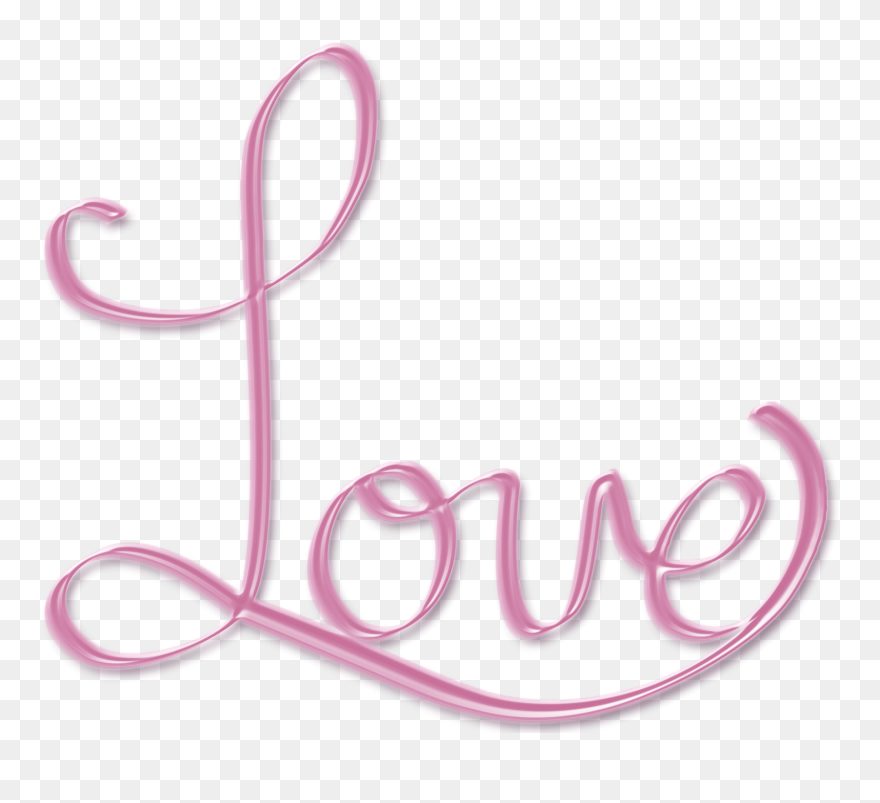 Love Png, Png Tumblr, Fancy Fonts, Beautiful Love, - Word Love In Pink Clipart