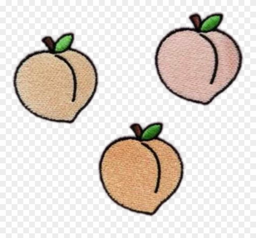 Peach Peachy Peaches Fruit Tumblr Patch Grunge Freetoed - Peach Tumblr Png Clipart