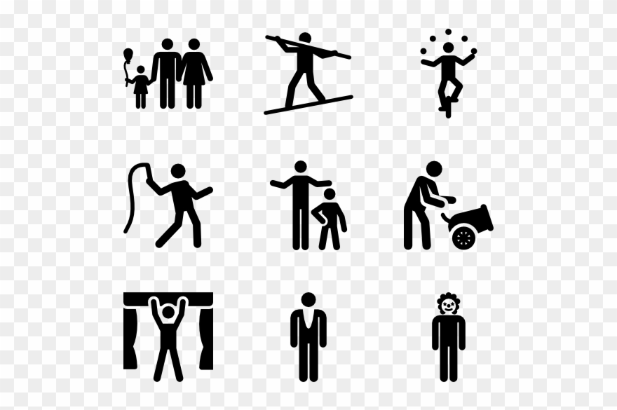 Transparent Stock Entertaining People Icon - Graphics Clipart