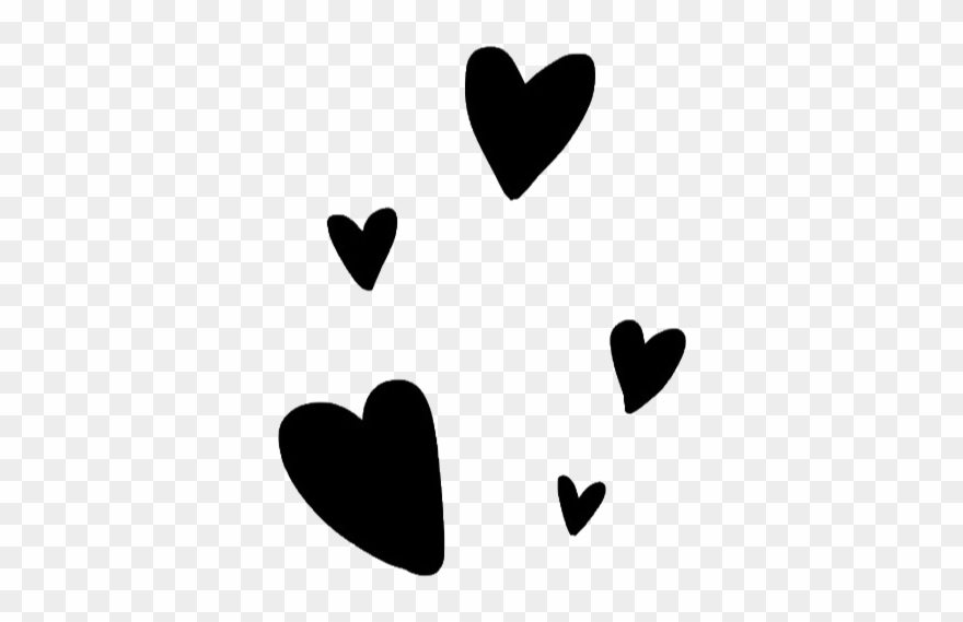 Black Overlay Png Tumblr Editing Needs Cute Hearts - Portable Network Graphics Clipart