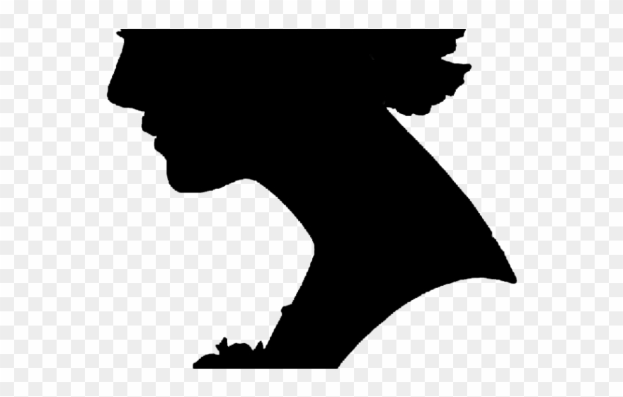 Sherlock Holmes Clipart Black And White - Victorian Woman Silhouette - Png Download