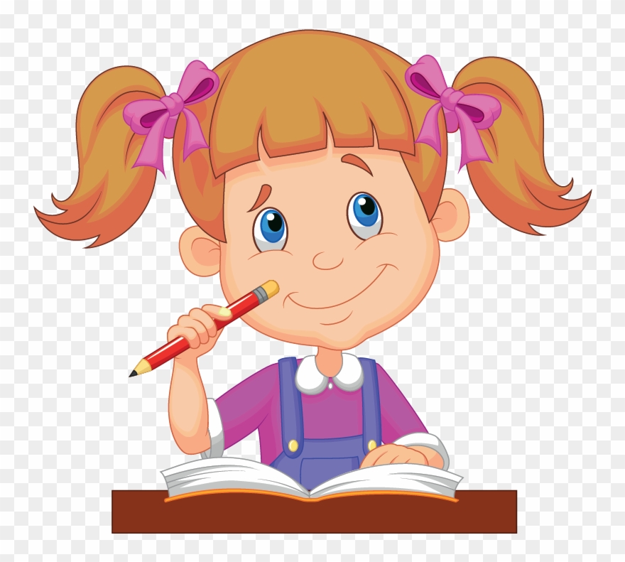 Parents Face A Wide Variety Of Challenges Every Day - Desenho De Menina Estudando Clipart