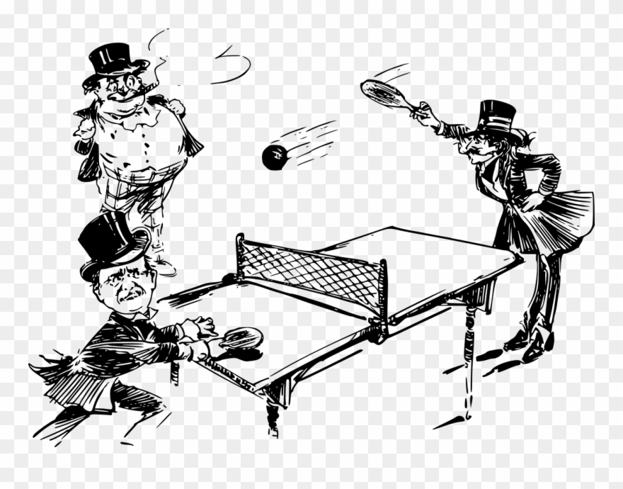 The - Table Tennis Joke Framed Tile Clipart