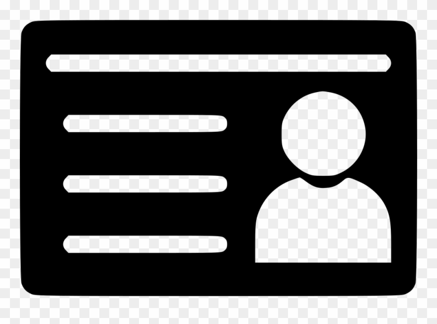 Possession Clipart Id Card - Id Card Icon Black Png Transparent Png