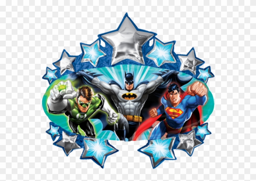 Party Express London - Justice League Birthday Party - Justice League Supershape Clipart