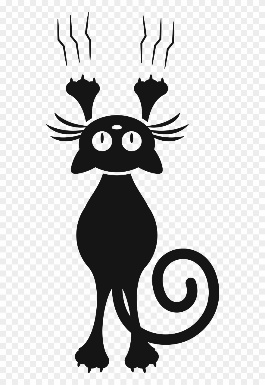 Sticker Voiture Chat Glissant Ambiance Sticker Fan - Kawaii Dibujos De Gato Clipart