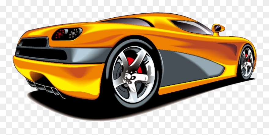 Clip Art Luxury Sports Car Vector Yellow Aefafea Car - Car Wash - Png Download