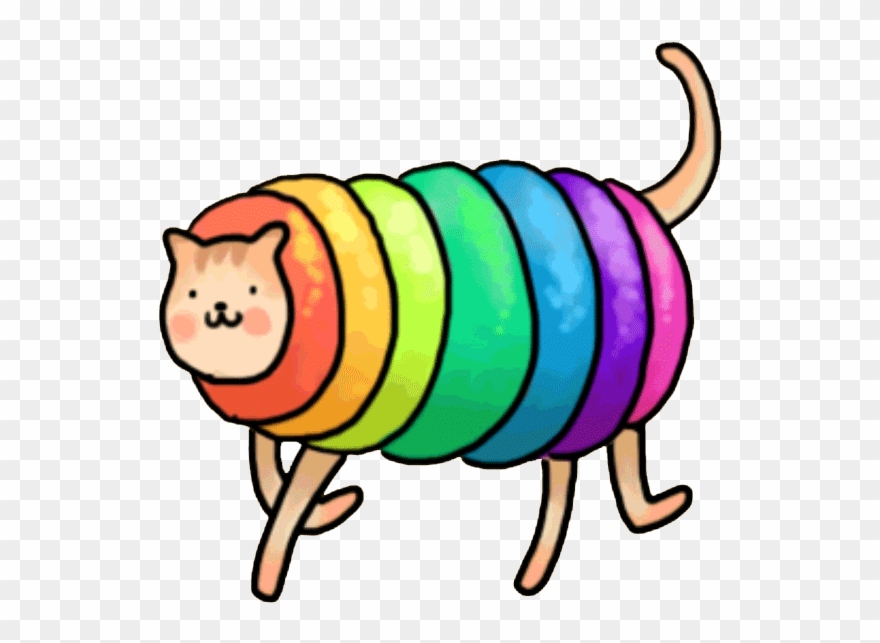 Caterpillar Clipart Rainbow - Psychedelic Wildcat - Png Download