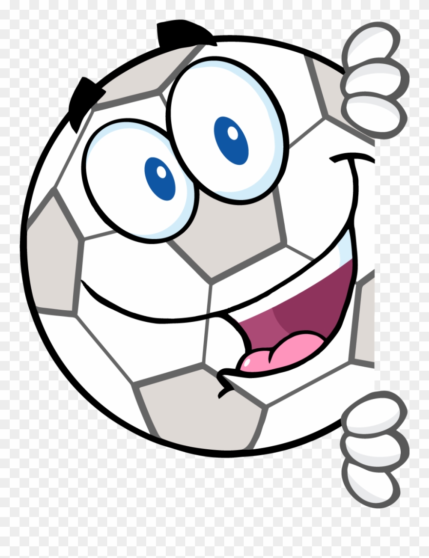 Personagem Preto E Branco Bola De Futebol Clipart