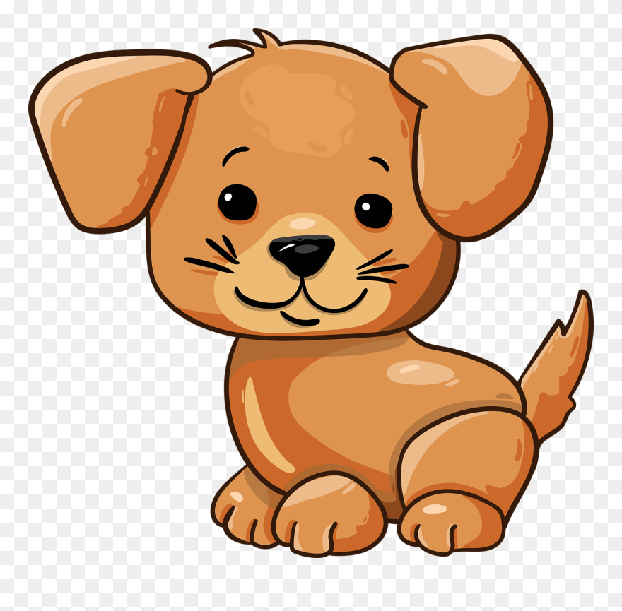 Cartoon Cute Puppy - Dog Png Cartoon Clipart