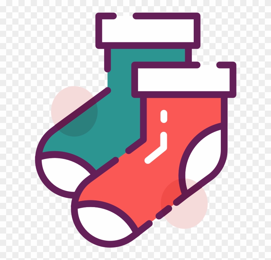 Festive Christmas Stockings Clip Art - Festive Christmas Stockings - Png Download