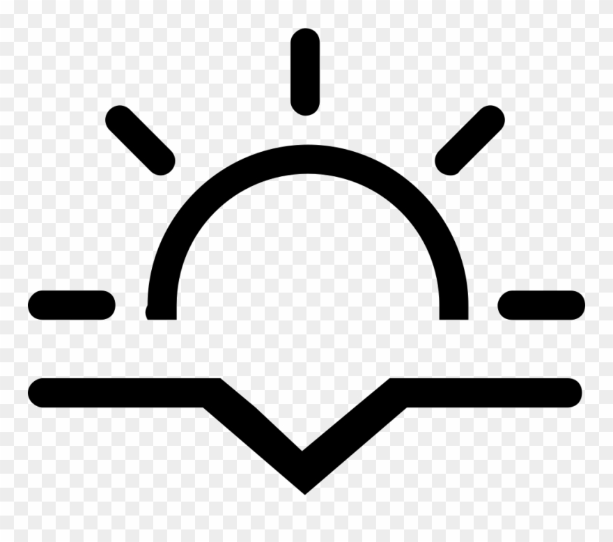 Sunset Outline Symbol Comments - Sunset Icon Png Clipart