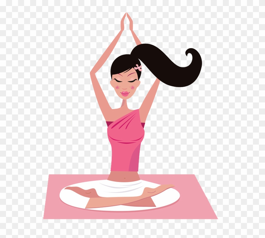 Yogagirl Transp - Vector Graphics Clipart