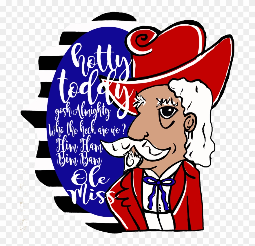 Mississippi Colonel Reb Ole Miss Chant Hotty Toddy - Colonel Reb Clipart