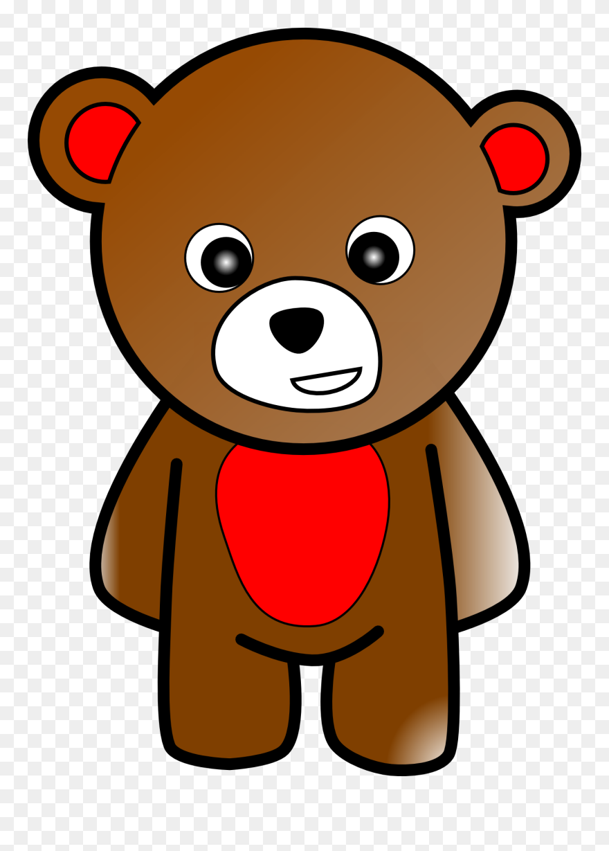 Cute Teddy Bear Cartoon 7, Buy Clip Art - Clipart Bear Standing Up - Png Download