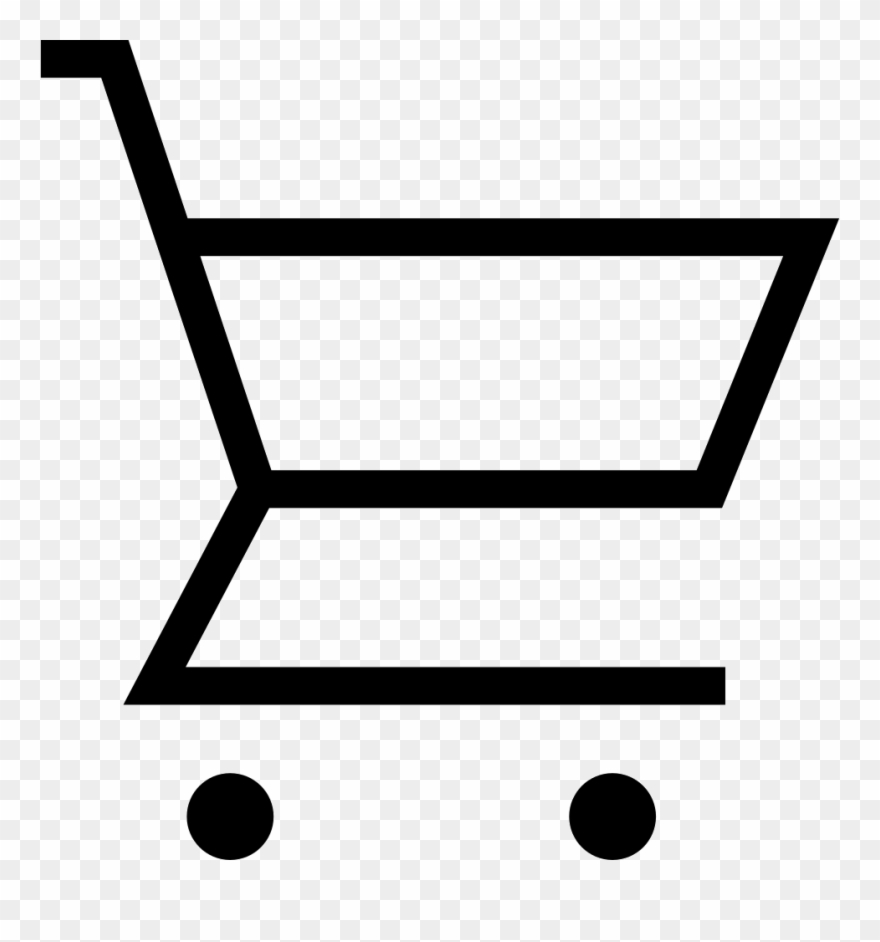 Cart - Transparent Black Shopping Cart Icon Clipart