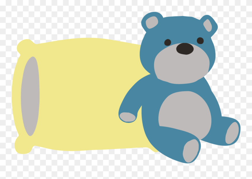 Teddy Bear With Pillow - Bear Clipart