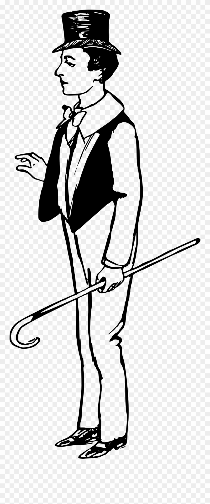 Clipart Big Image Png - Silueta De Hombre Victoriano Png Transparent Png
