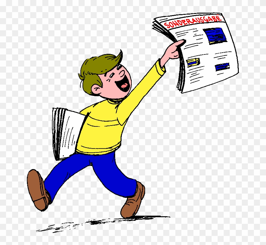 News Boy Animation Clipart