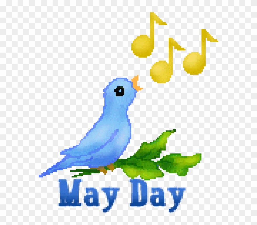 May Day Clip Art Of Flowers And Poles Plus Butterflies - May Day Clipart - Png Download