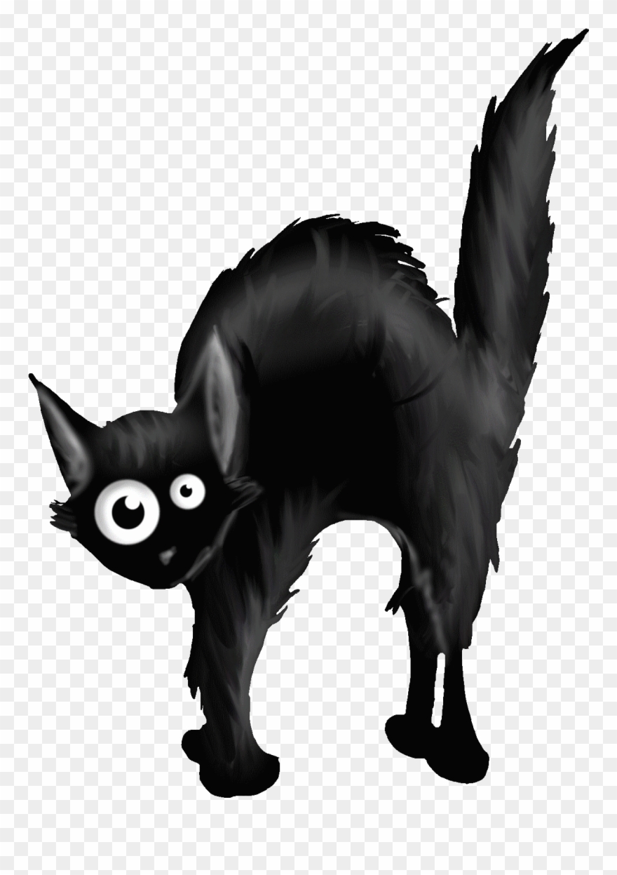 11110 Animal , Chat Noir Alloween - Halloween Stickers Png Clipart