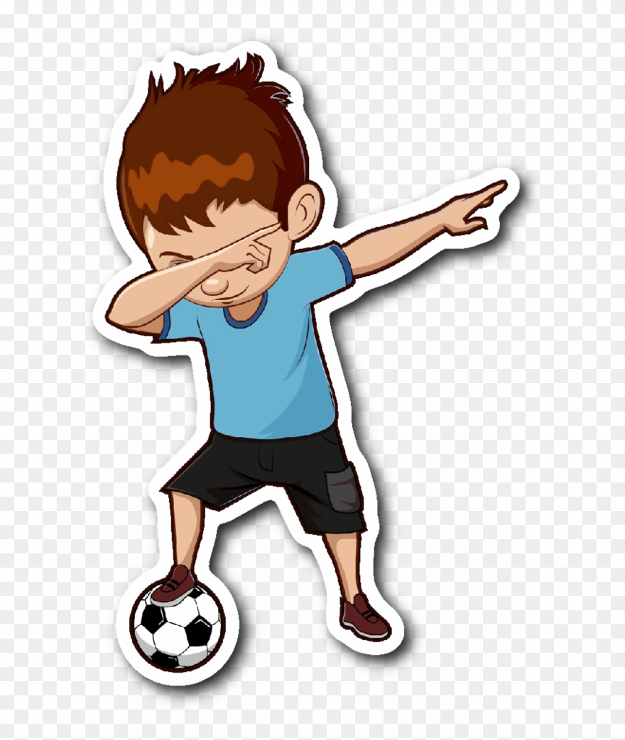 Boy Dabbing Clipart - Soccer Stickers - Png Download