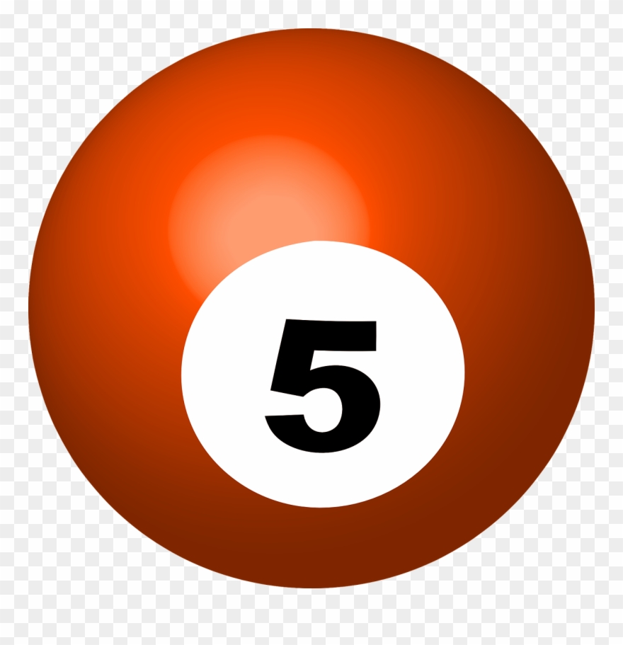 Vector Library Billiard Ball Bola Free - Billiard Ball 5 Png Clipart